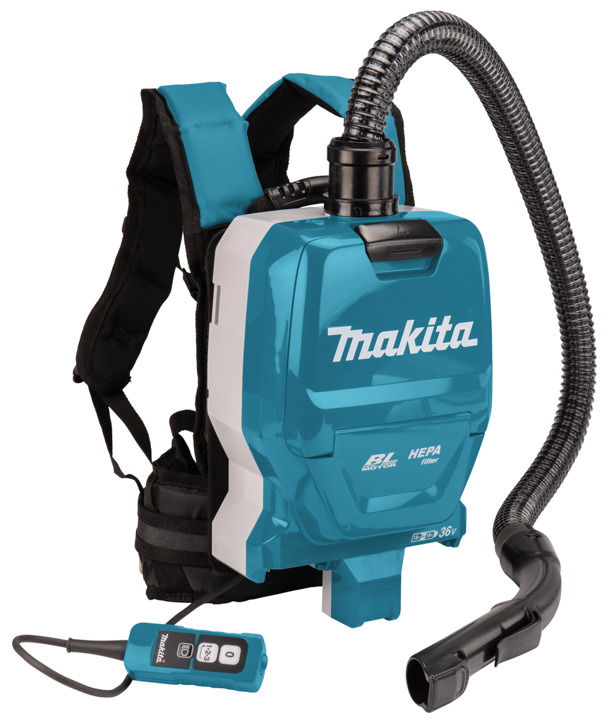 Makita 2x18 V Rugstofzuiger voor schoonmaak 